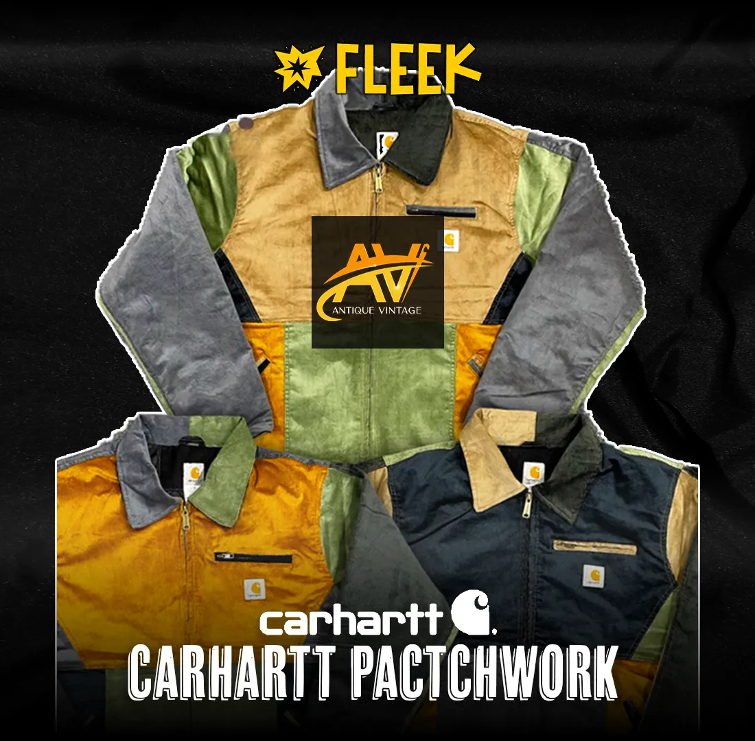 jaquetas em patchwork estilo reworked da carhartt