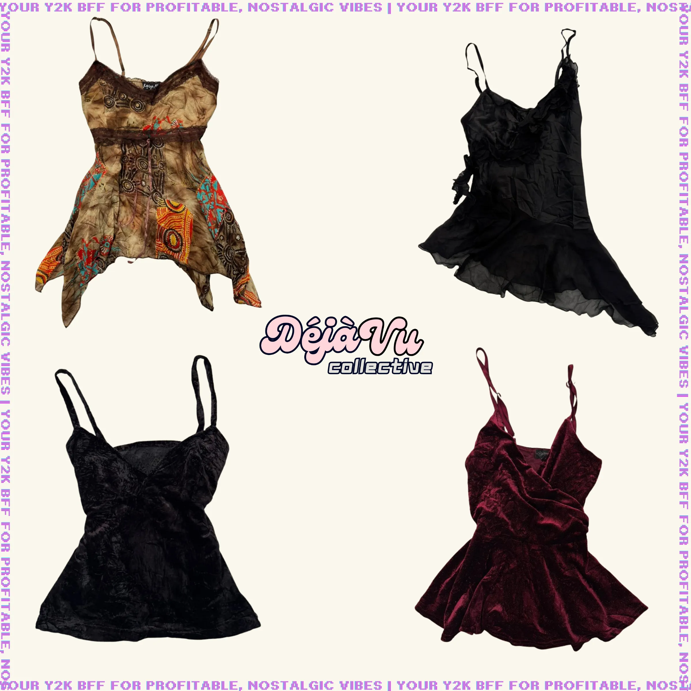 Y2K Grunge It Girl Cami Tops (DVC#106)