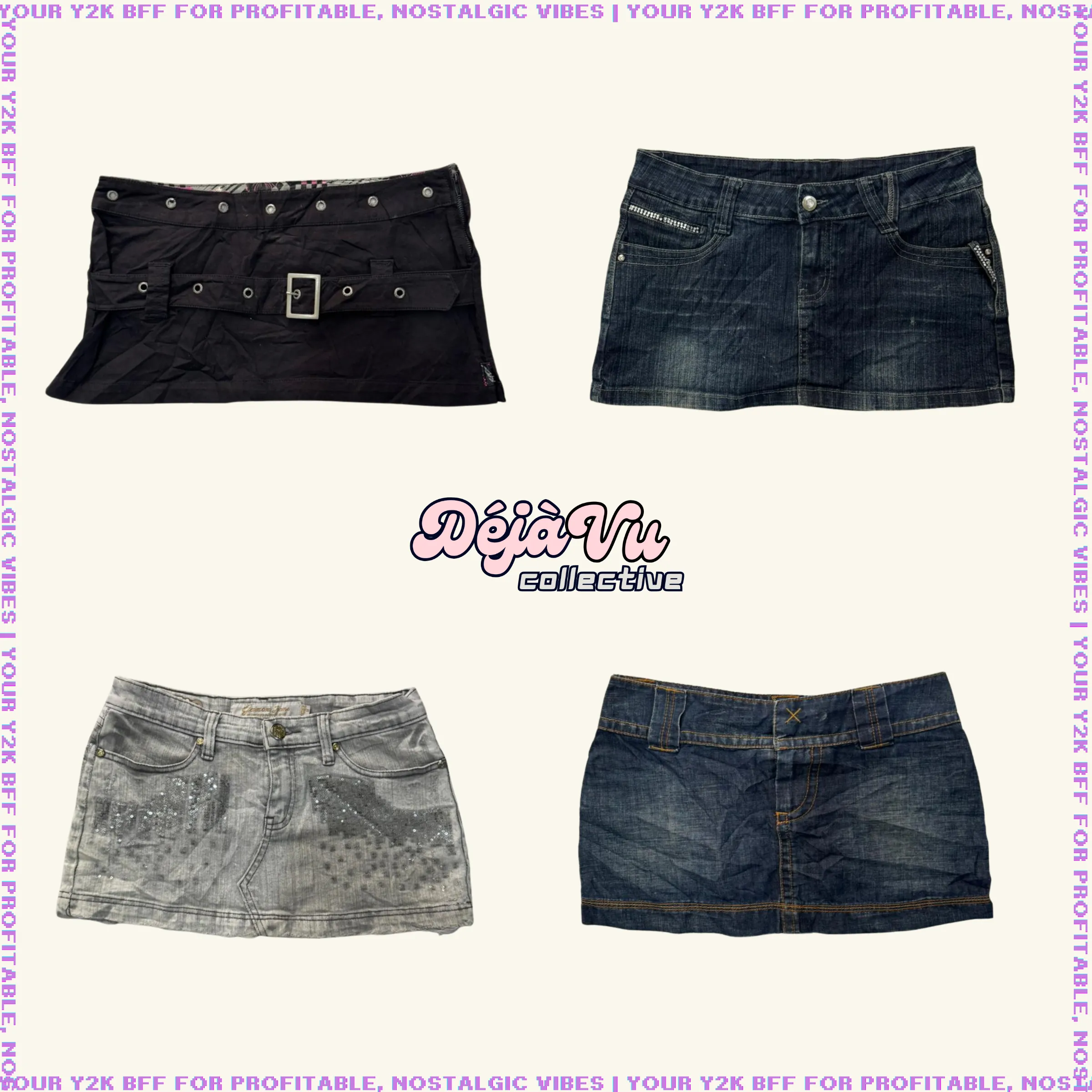 Jupes micro mini Y2K Model Off-Duty (DVC#104)