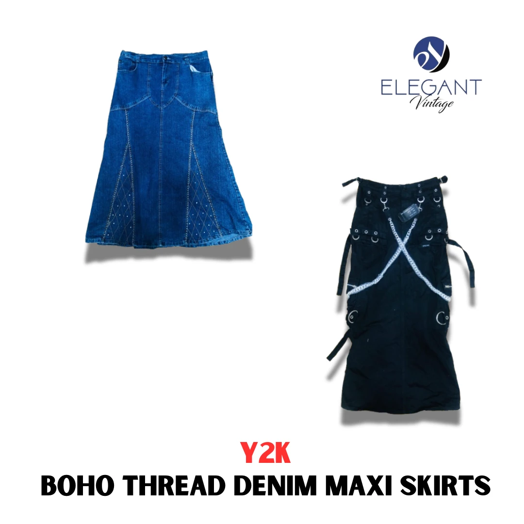 gonne maxi in denim boho y2k - ev01106