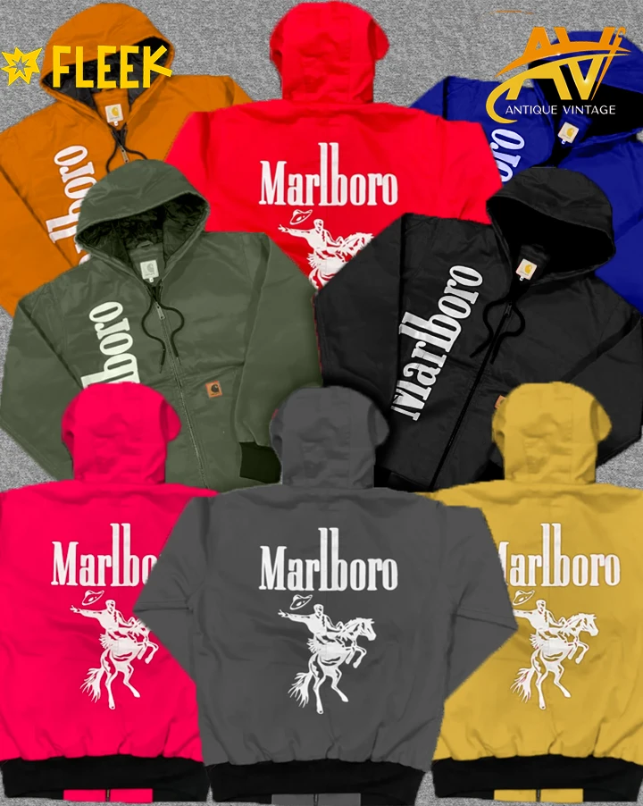 carhartt x marlboro ミックスカラー リワーク デトロイトジャケット