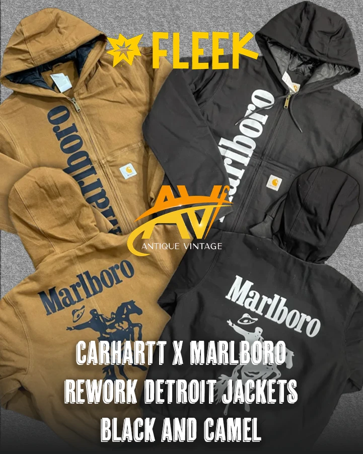carhartt x marlboro rework detroit jackets camel &..
