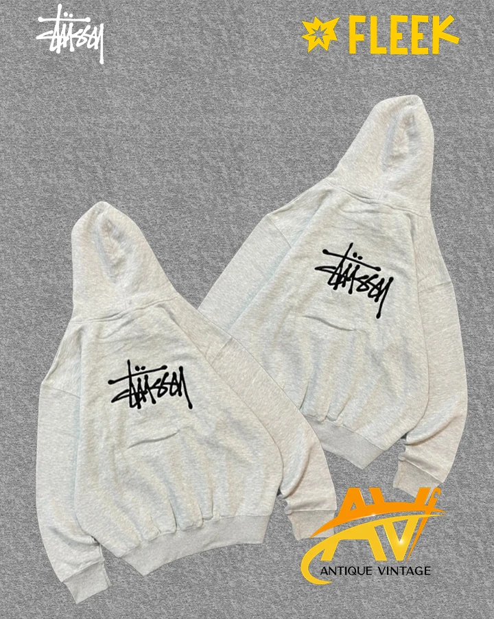 felpe con cappuccio ricamate in stile rework stuss..