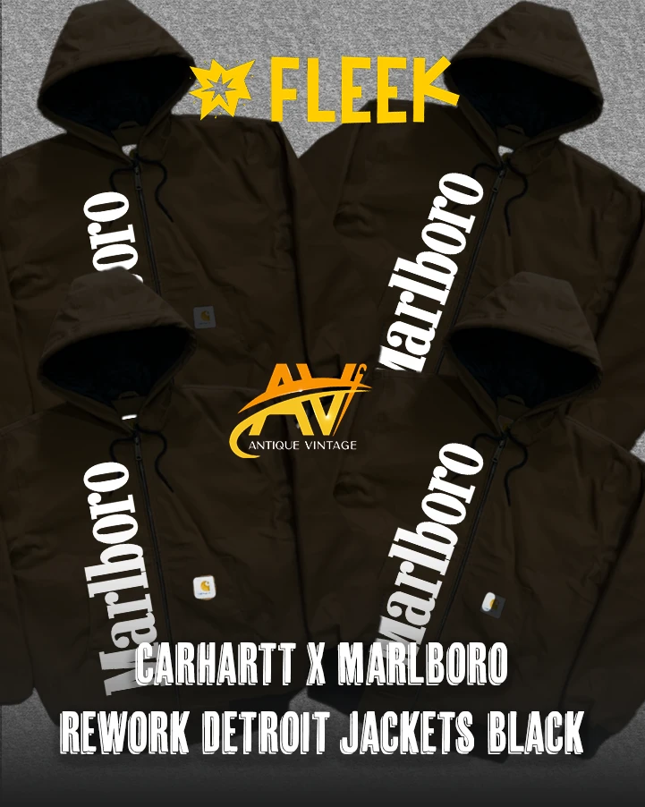 carhartt x marlboro rework detroit jackets black