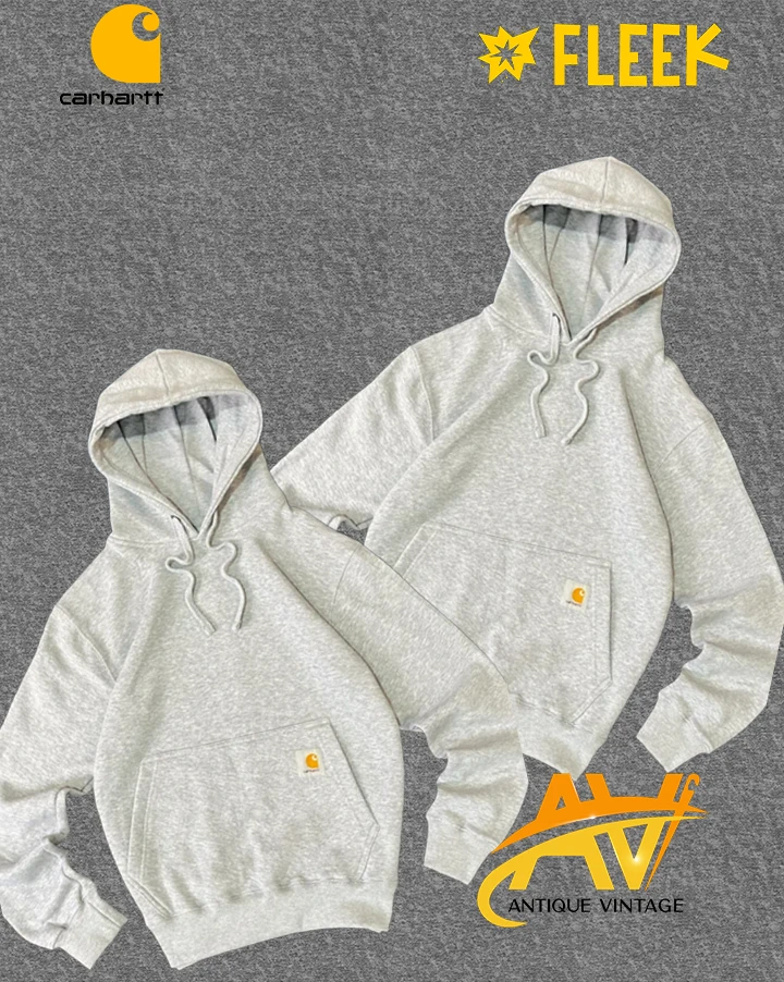 carhartt グレー フーディ リワークスタイル