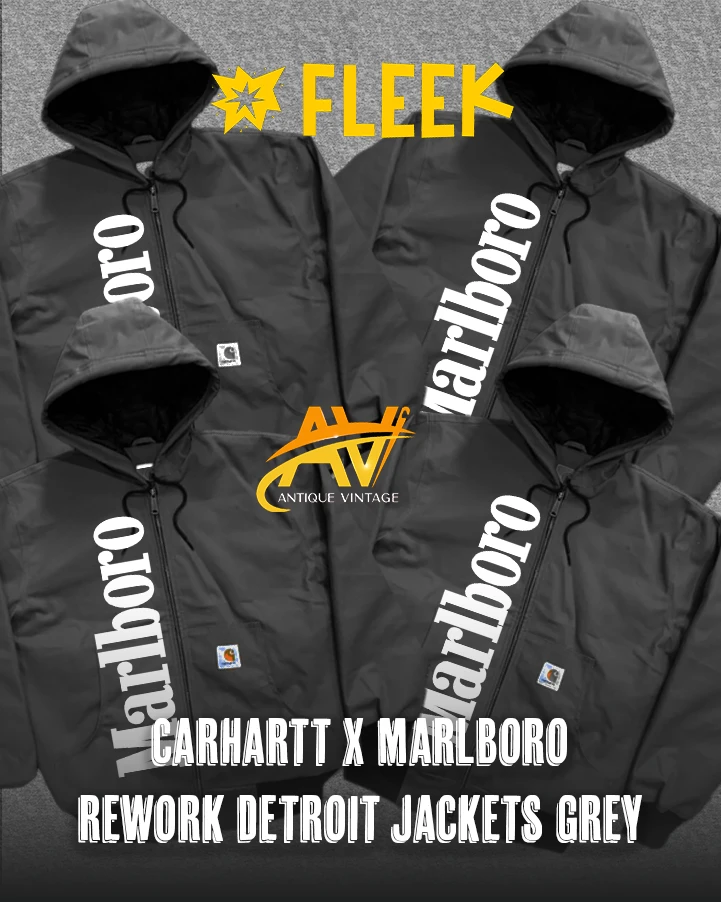 carhartt x marlboro rework detroit jackets grey