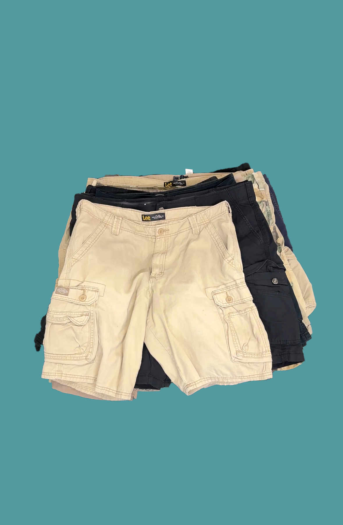 Branded cargo shorts