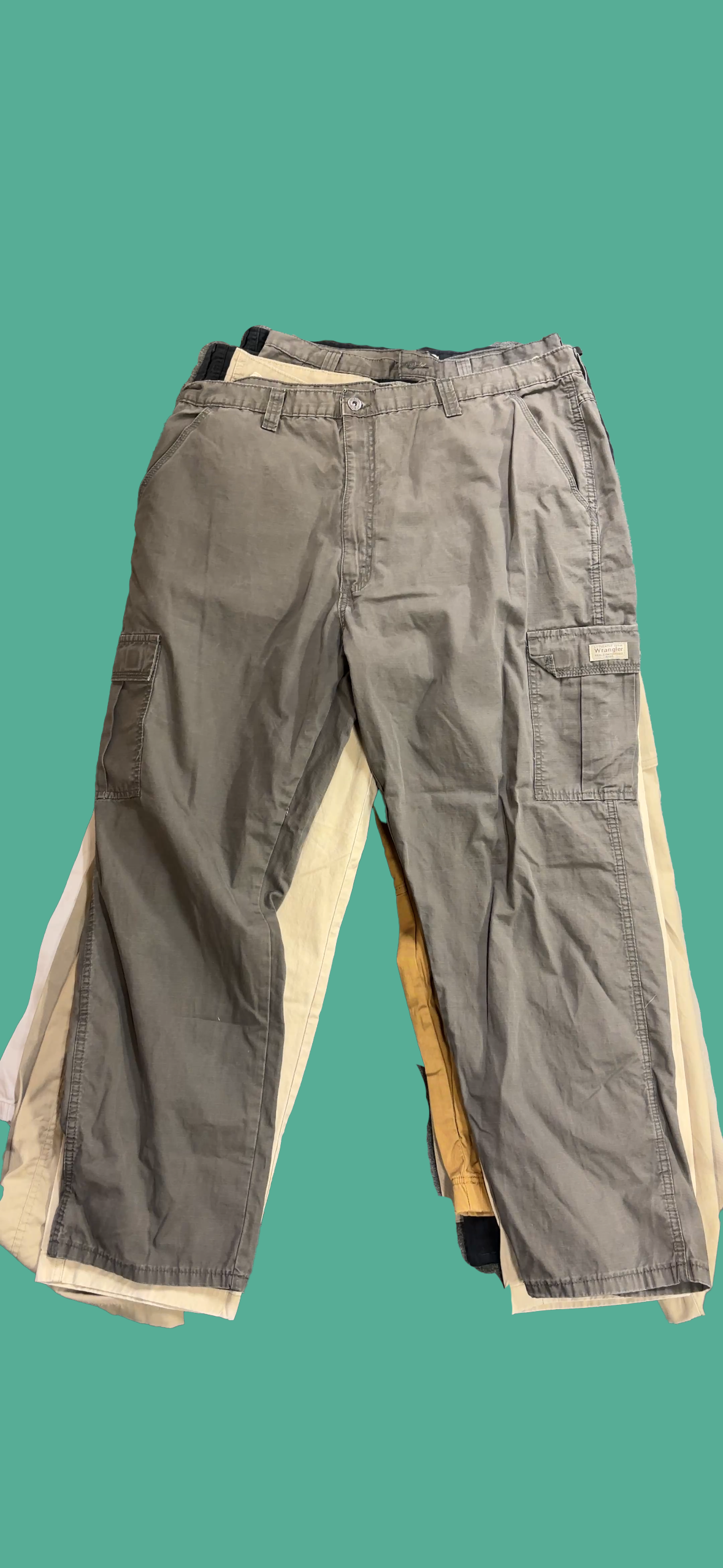 Branded cargo trousers