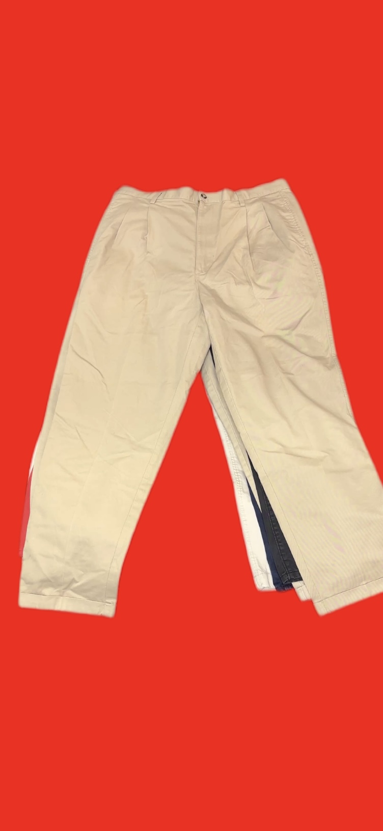 Branded cotton trousers