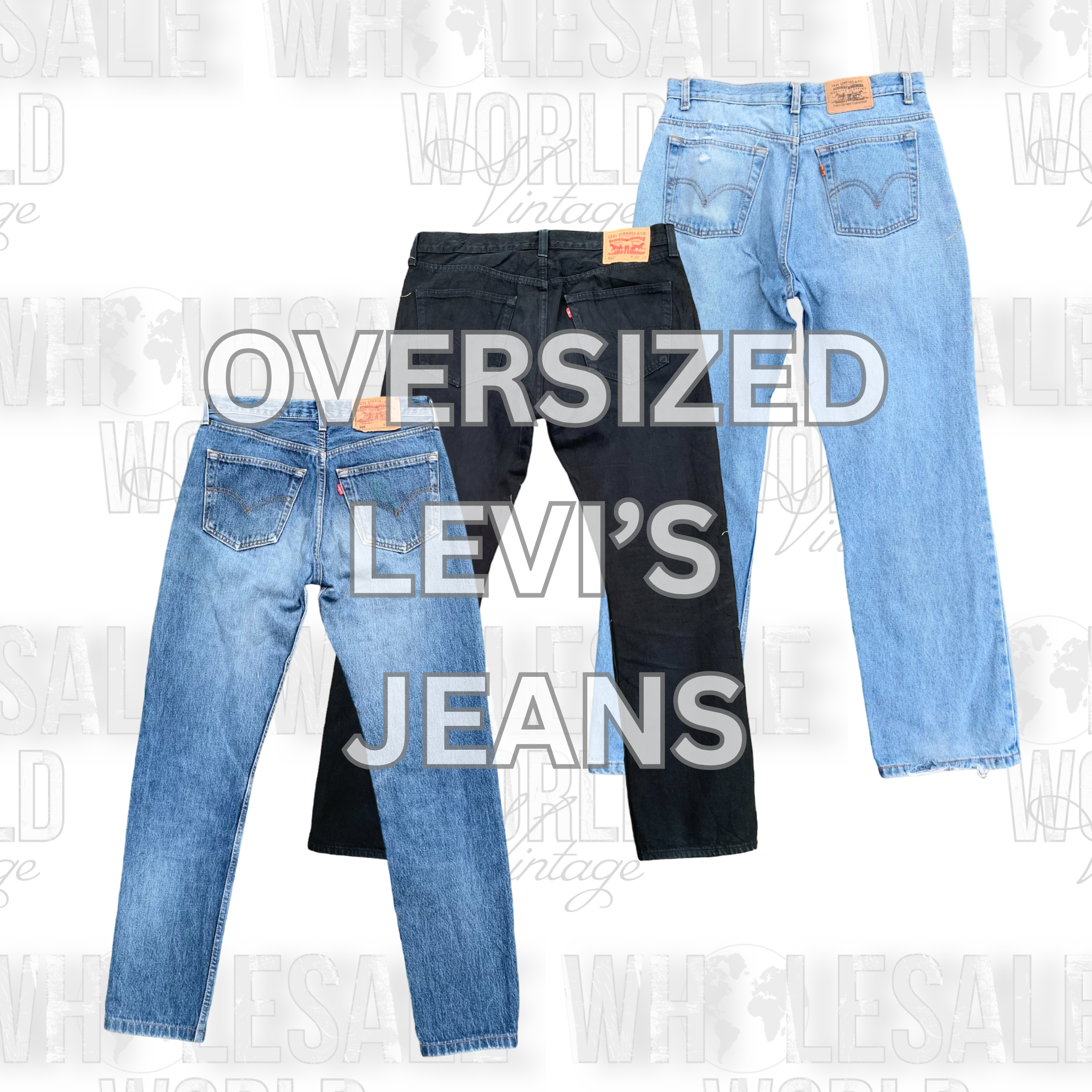 OVERSIZED LEVI'S MIXED CODE JEANS - GRADE AB