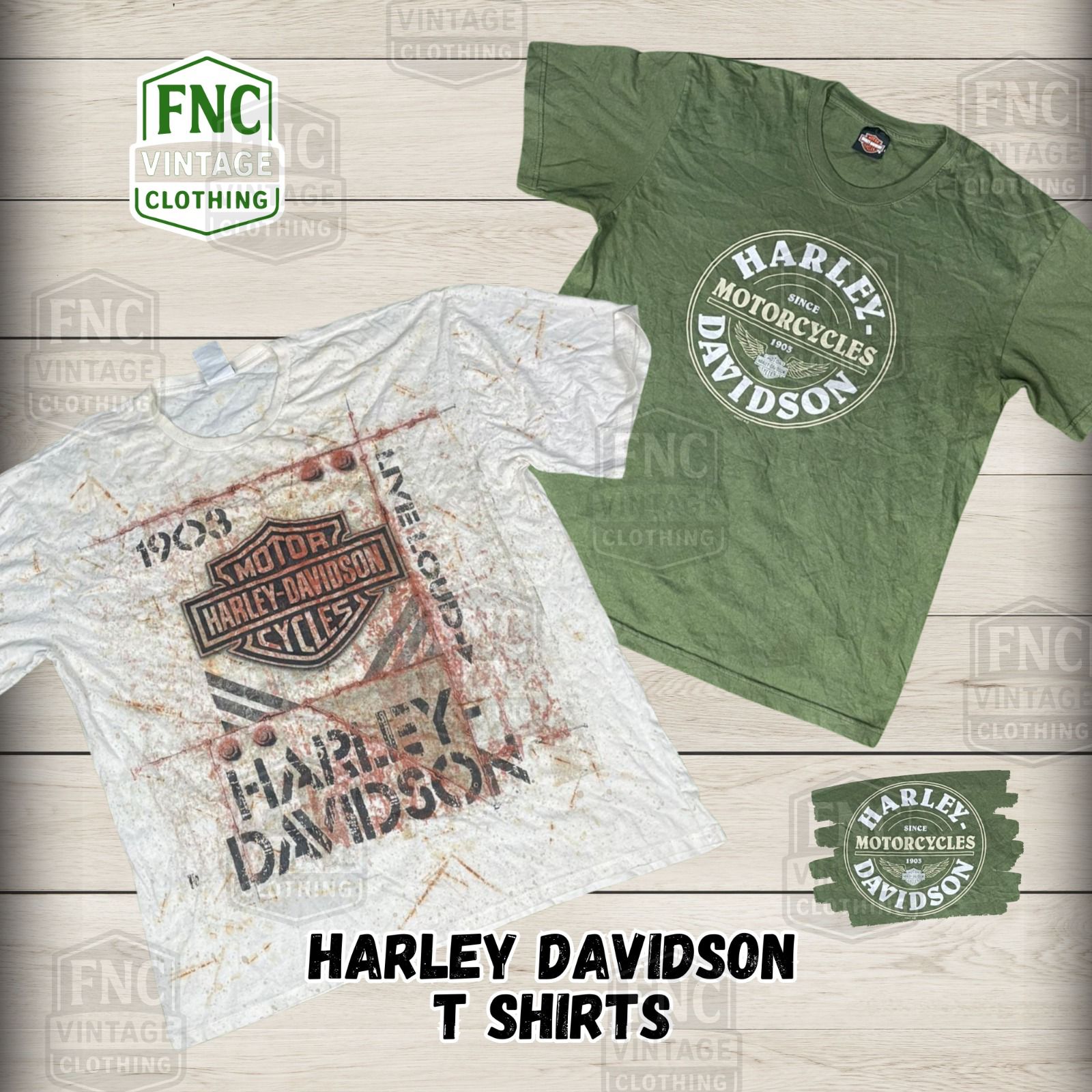 Camisetas Harley Davidson – Mistura Gráfica Vintag..
