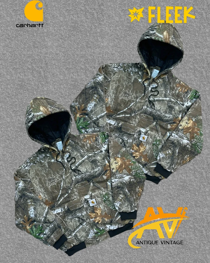 carhartt real tree hood rework style active jacket..