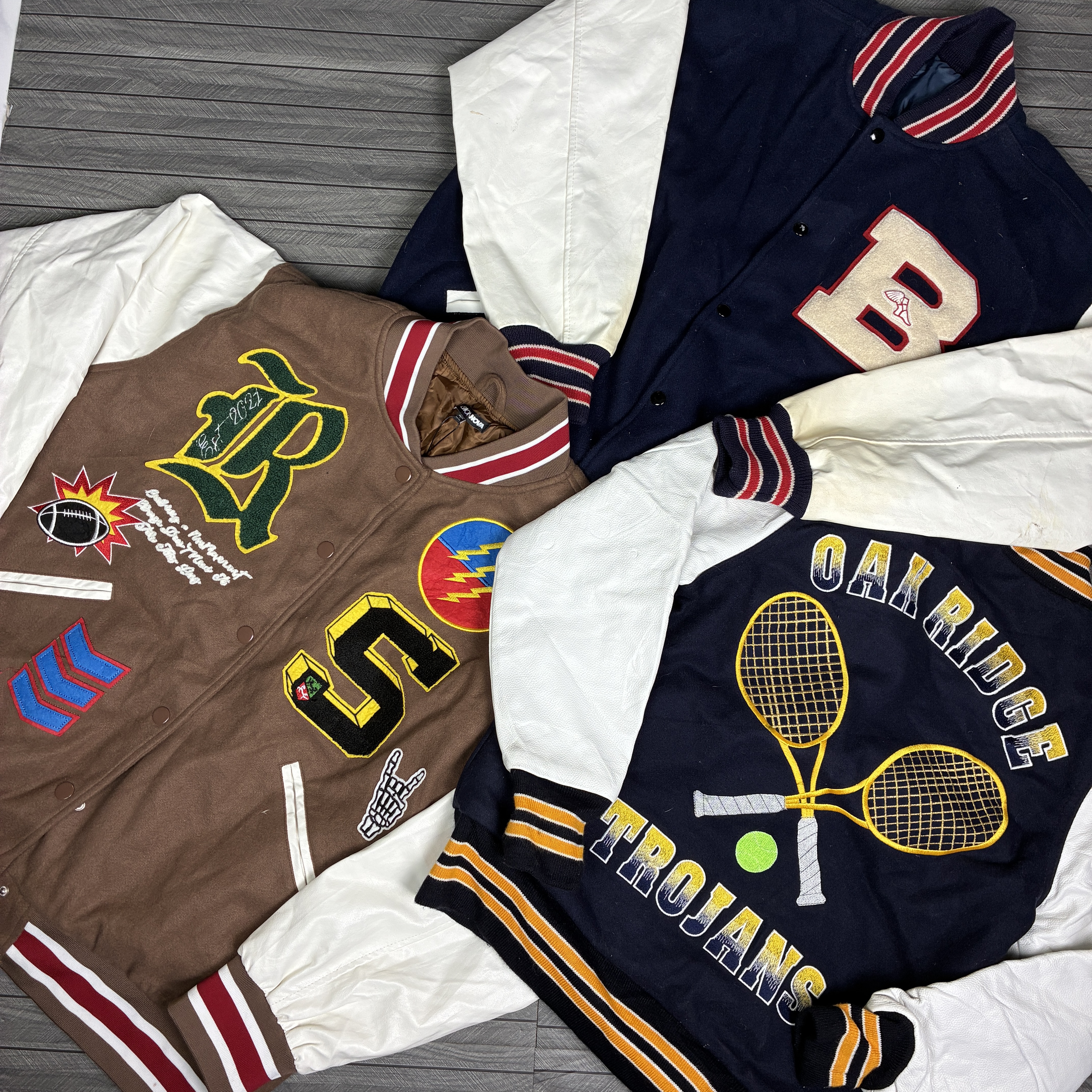 Giubbotti di Pelle in Lana da Baseball – Mix Vinta..