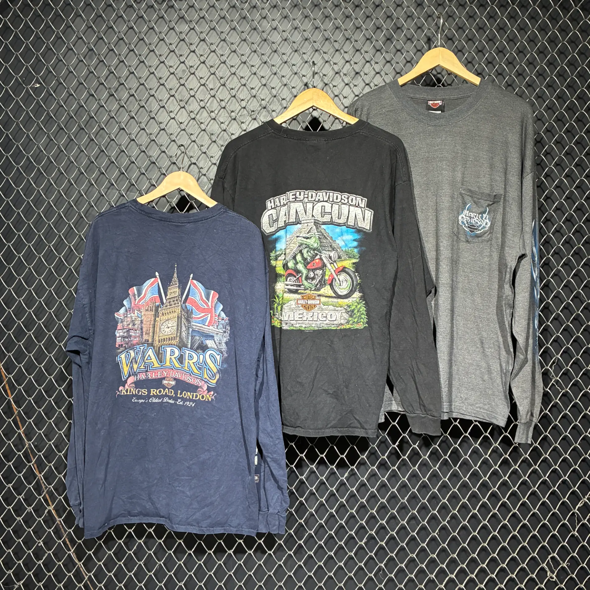 harley davidson long sleeves t-shirts (fnc:1070)