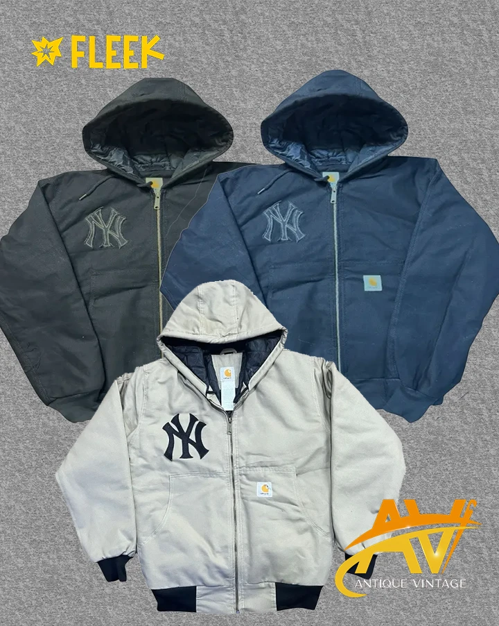 carhartt x yankee mixed rework style detroit hood ..