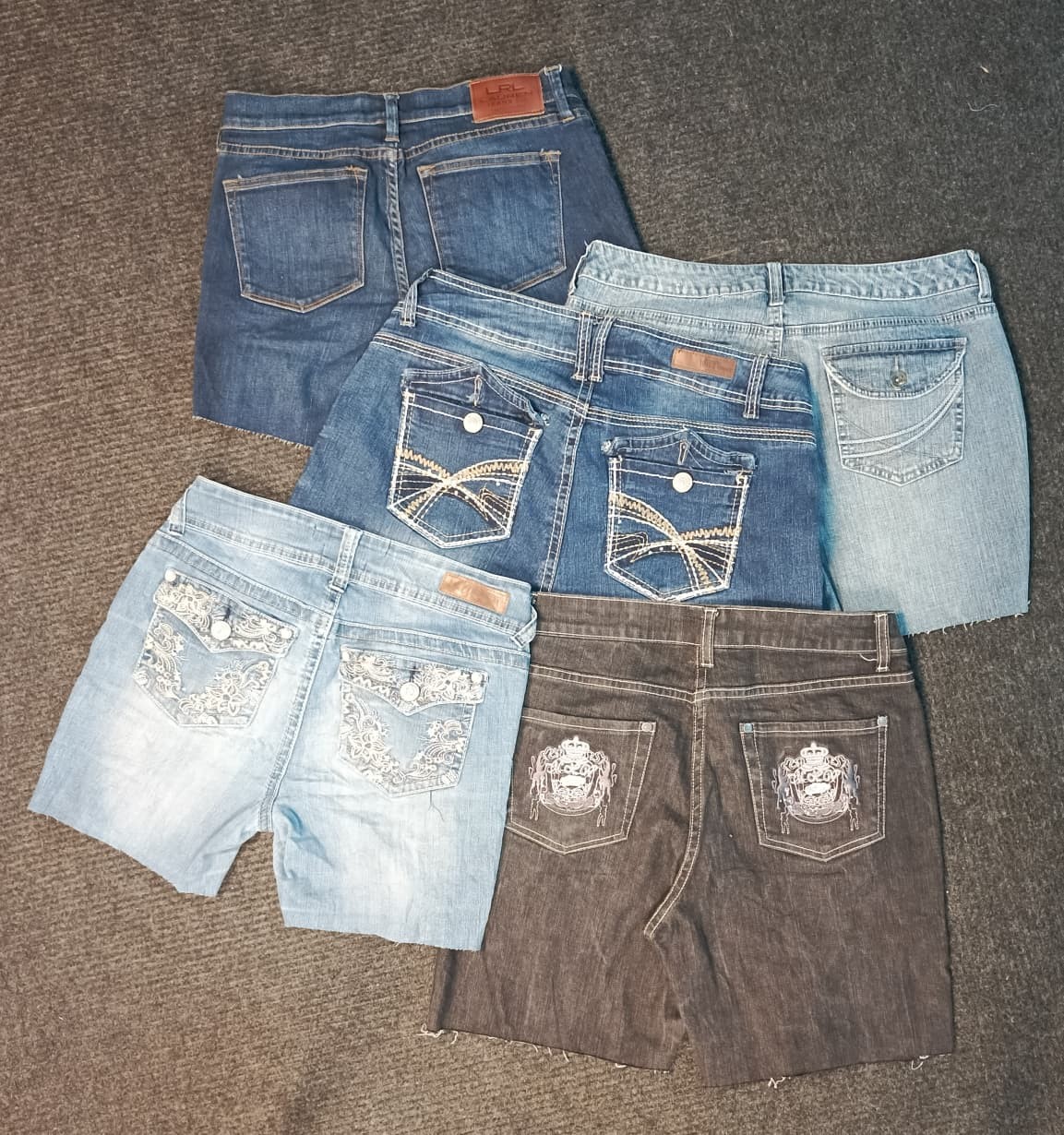 Y2K high waisted denim shorts