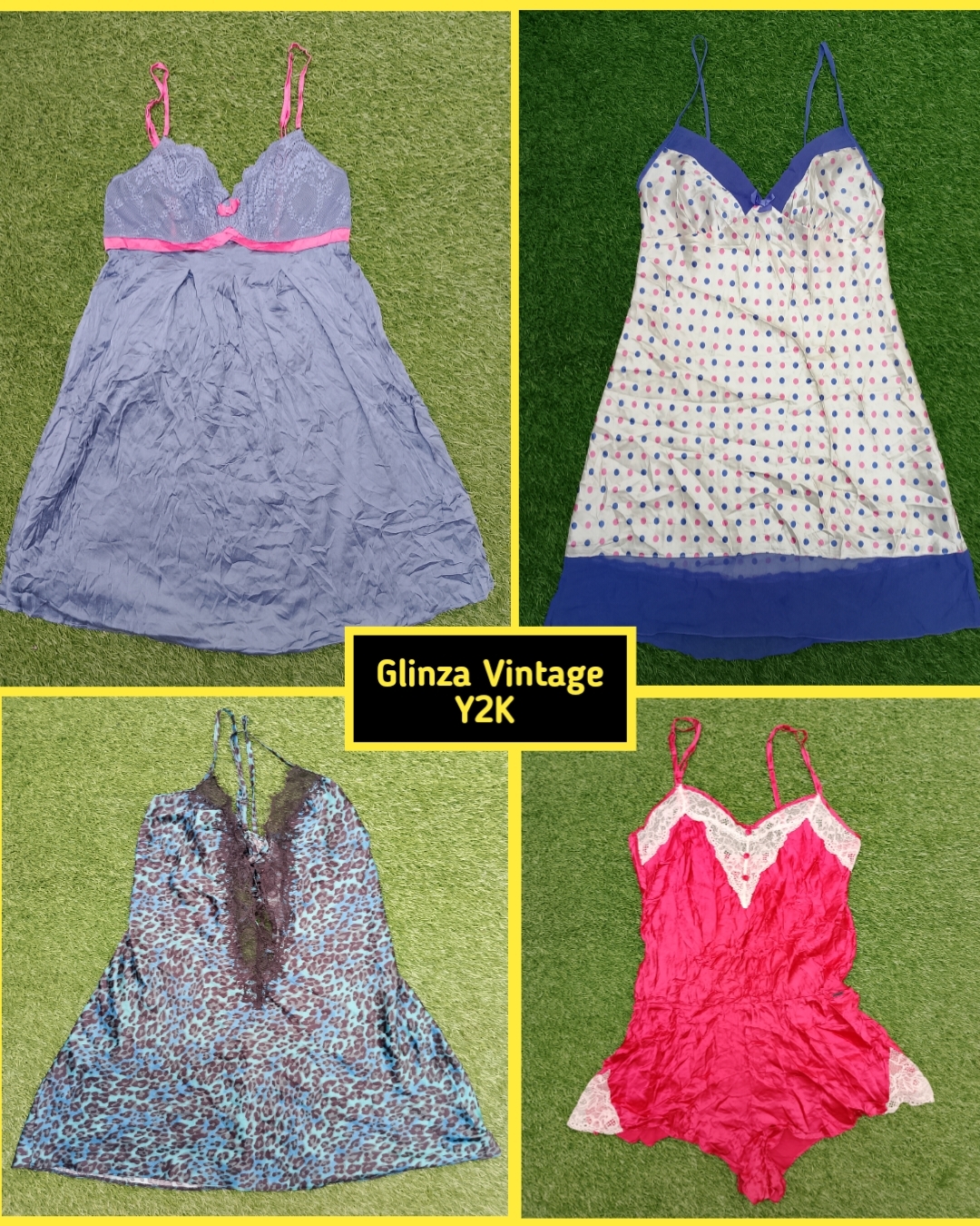 Y2K Lingerie Tops – Polka, Leopard, Lace & Satin D..