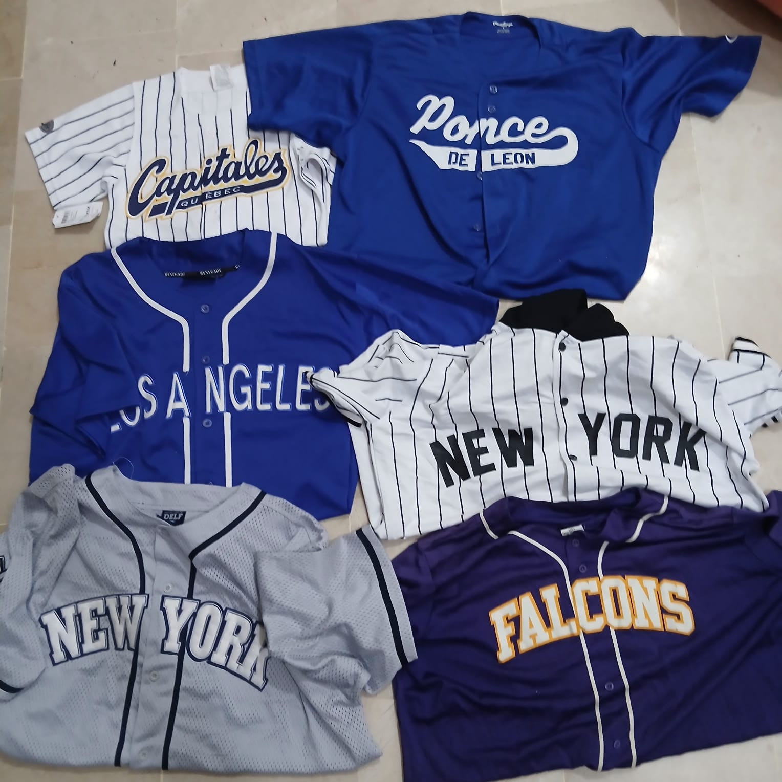 Baseball Button-Up Mixed Jerseys Lot Random Teams ..