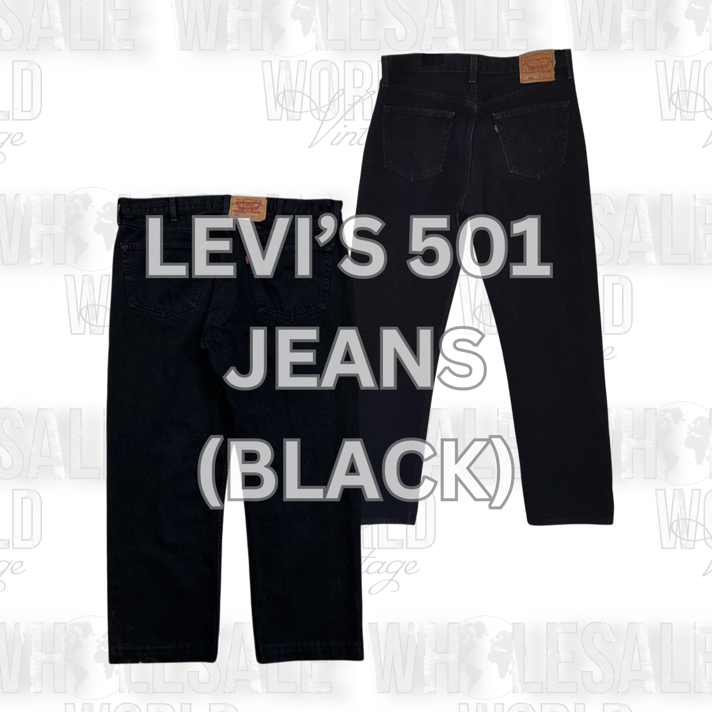 LEVI'S 501 JEANS (BLACK) - GRADE AB