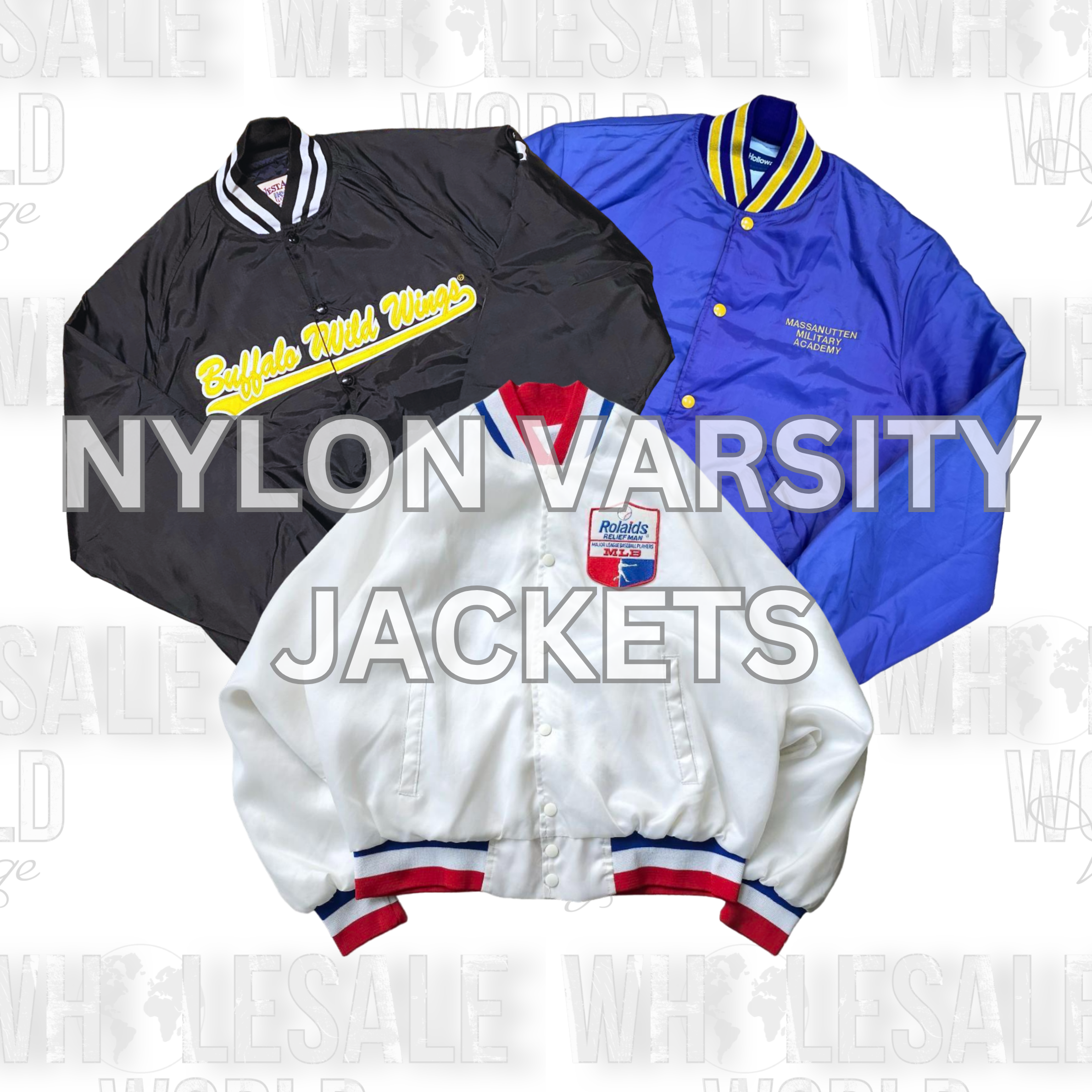 NYLON VARSITY JACKETS - GRADE AB
