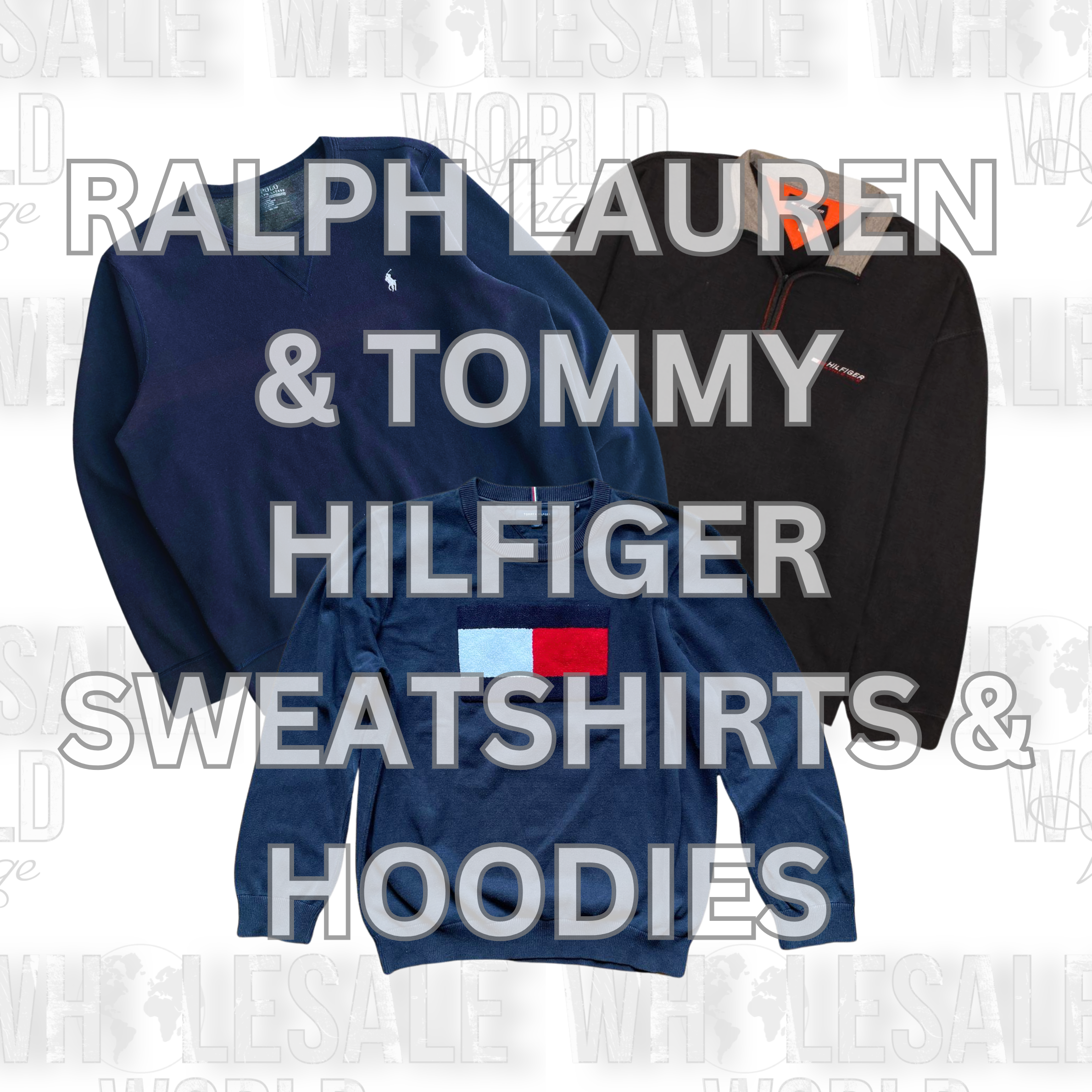 RALPH LAUREN & TOMMY HILFIGER SWEATSHIRTS & HOODIE..