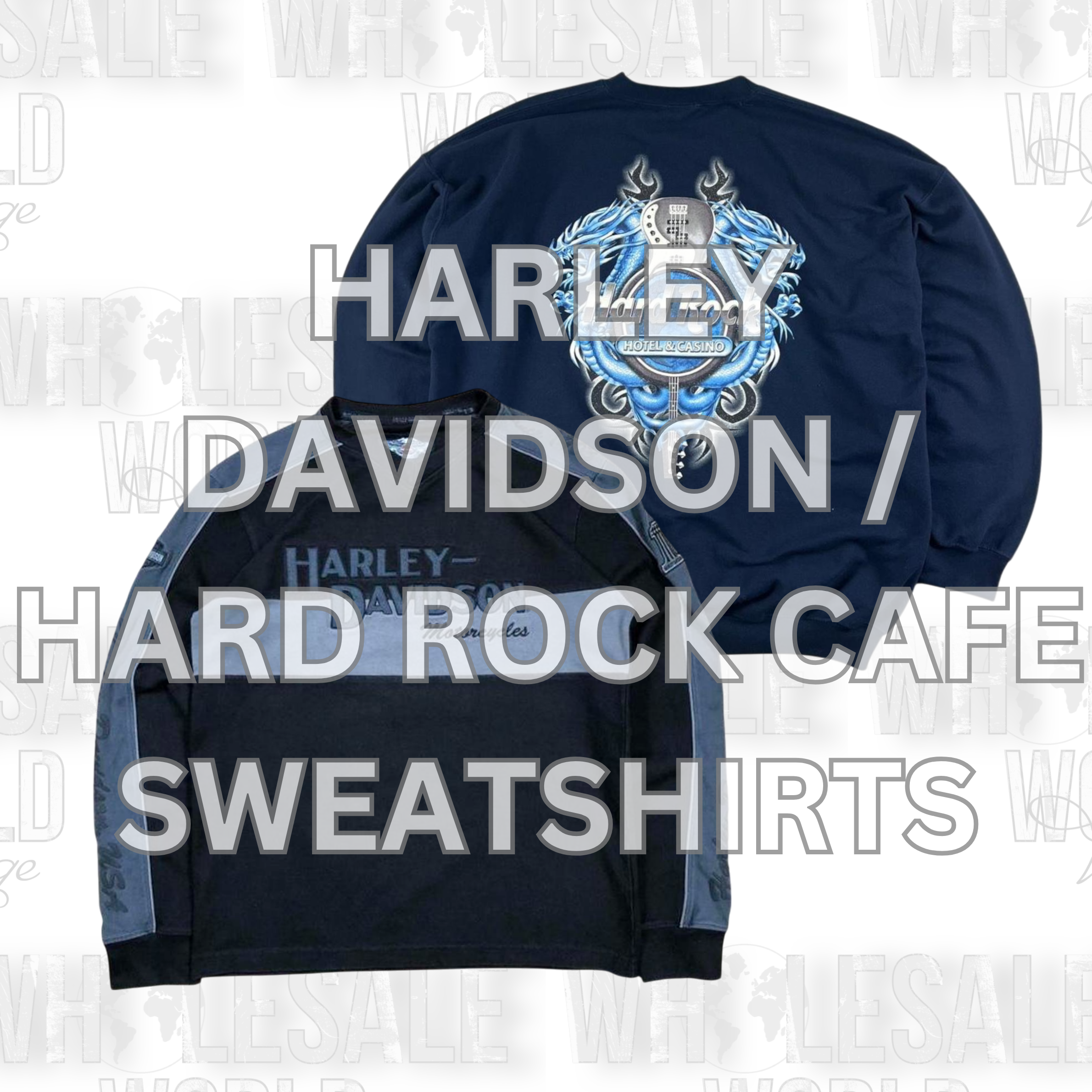 HARLEY DAVIDSON & HARD ROCK CAFE SWEAT-SHIRTS & HO..