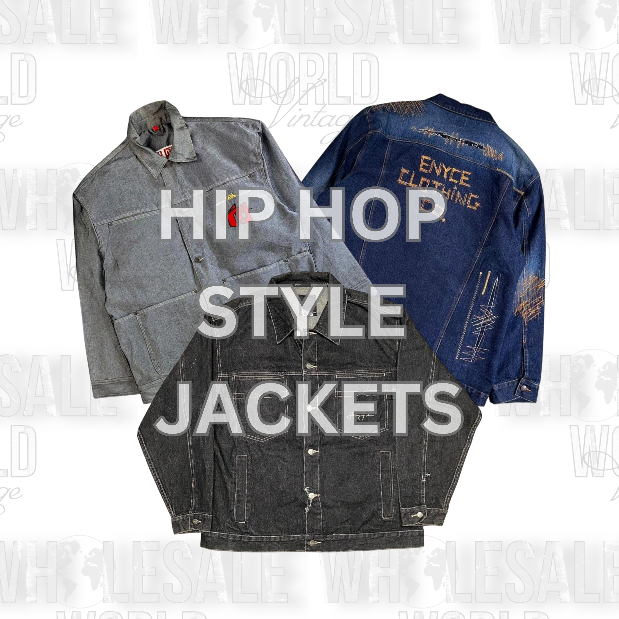 Y2K HIP HOP STYLE JACKETS - GRADE AB