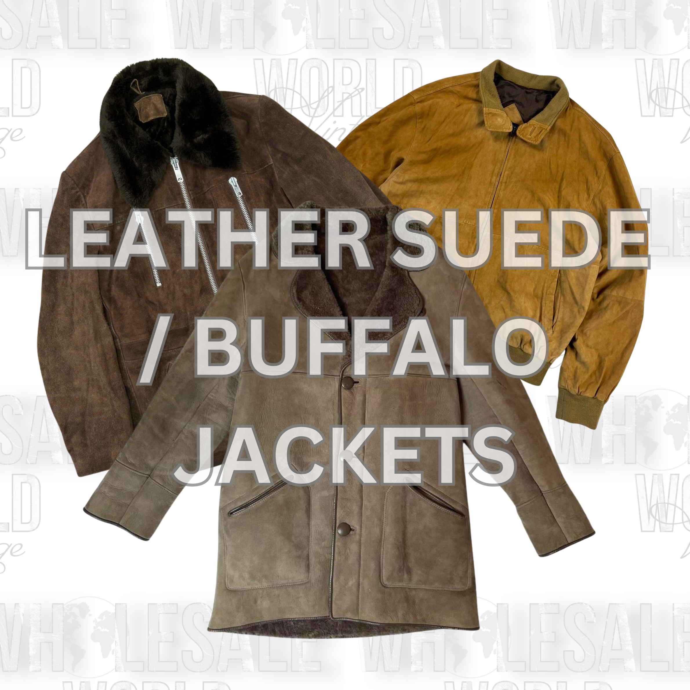 LEATHER SUEDE / BUFFALO JACKETS - GRADE A