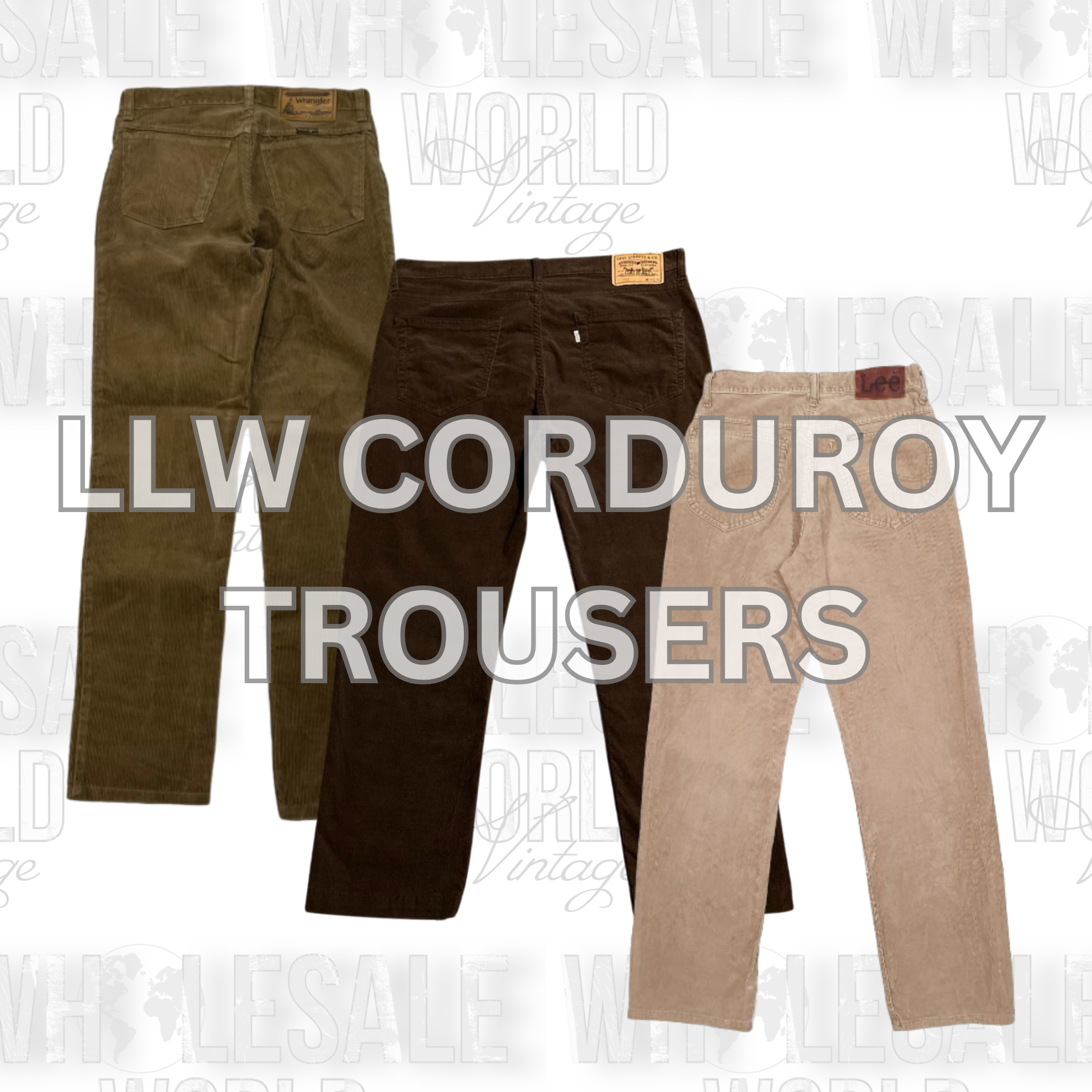 PANTALONS EN BROCARD LLW (LEVI'S / LEE / WRANGLER)..