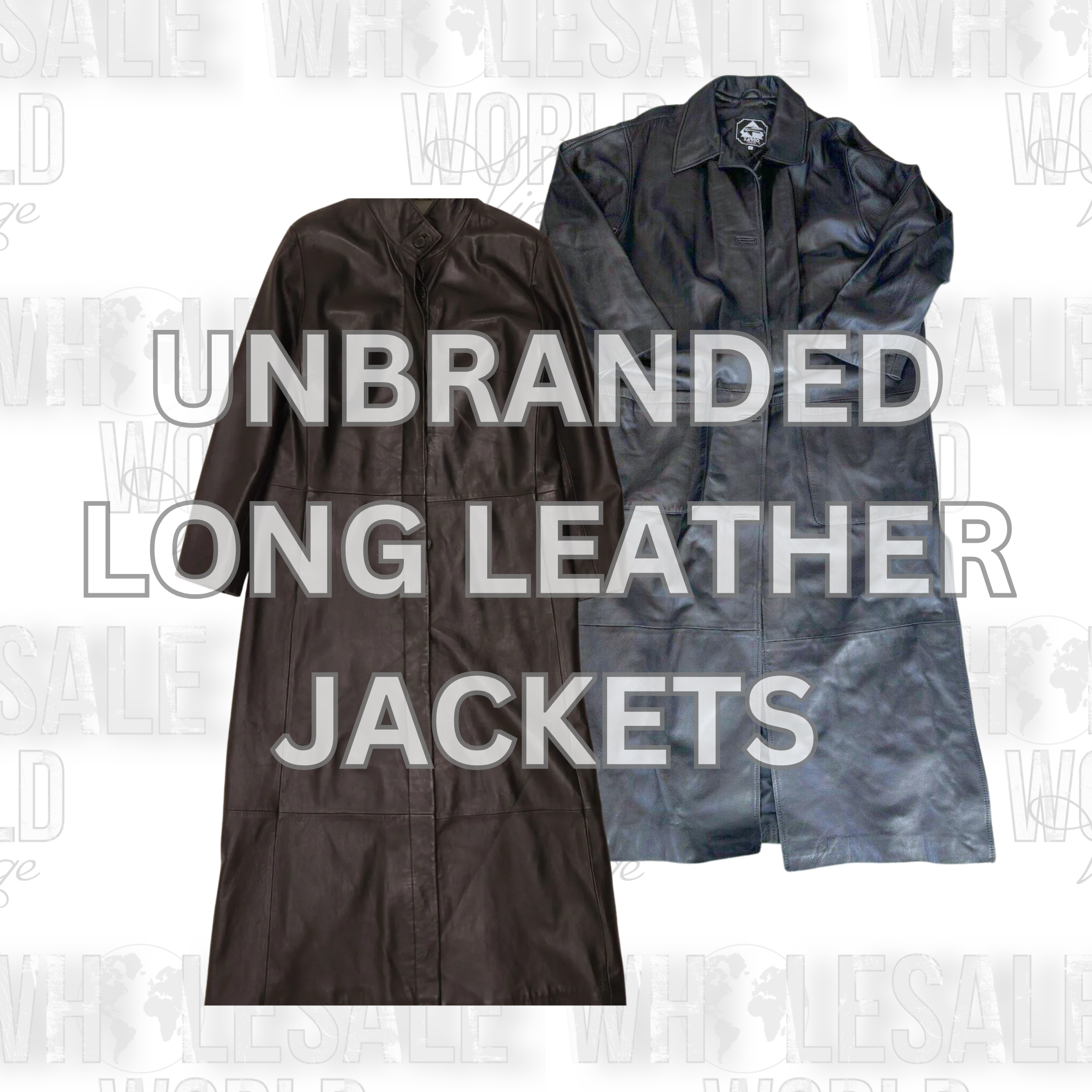 UNBRANDED LONG LEATHER JACKETS - GRADE A