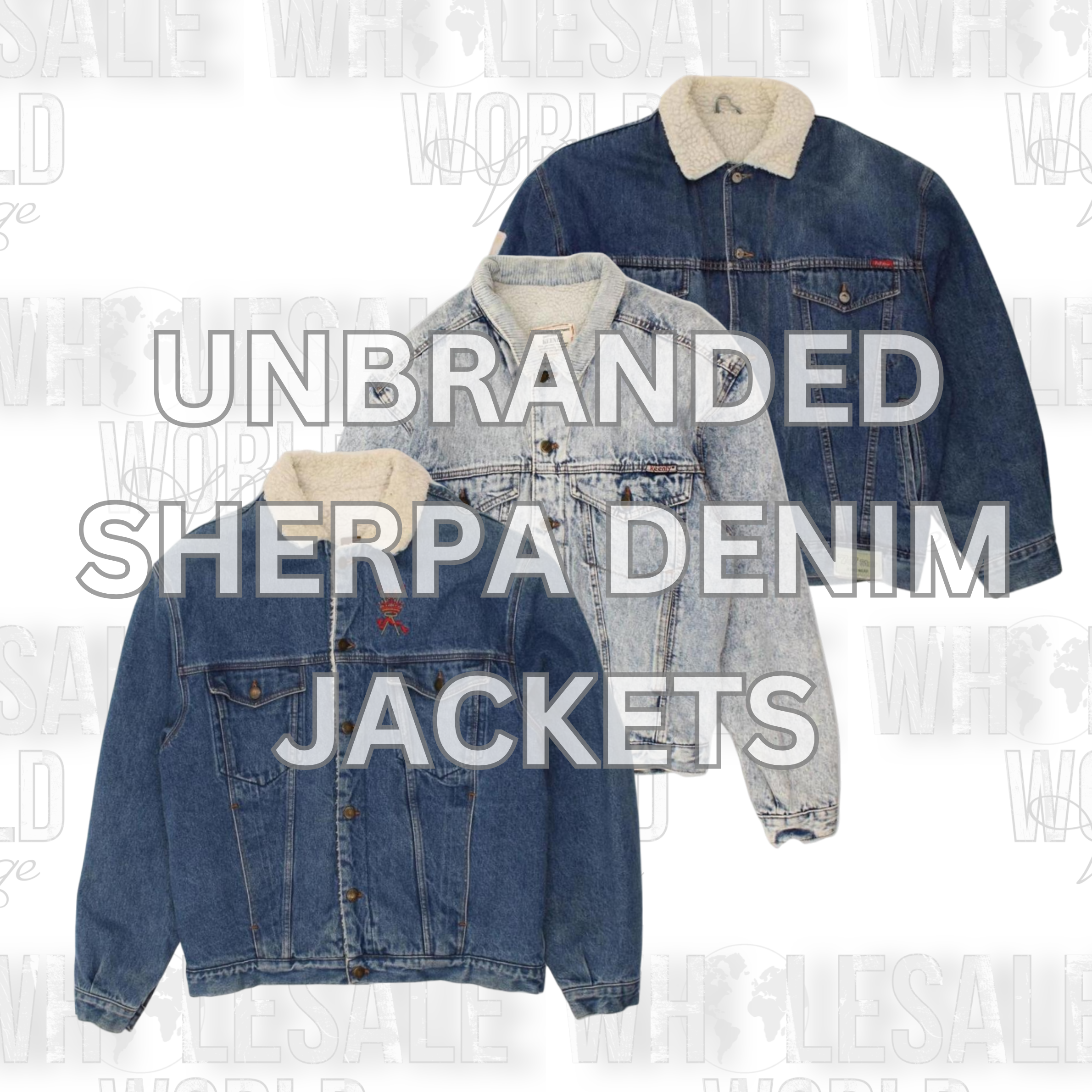 UNBRANDED SHERPA DENIM JACKETS - GRADE A