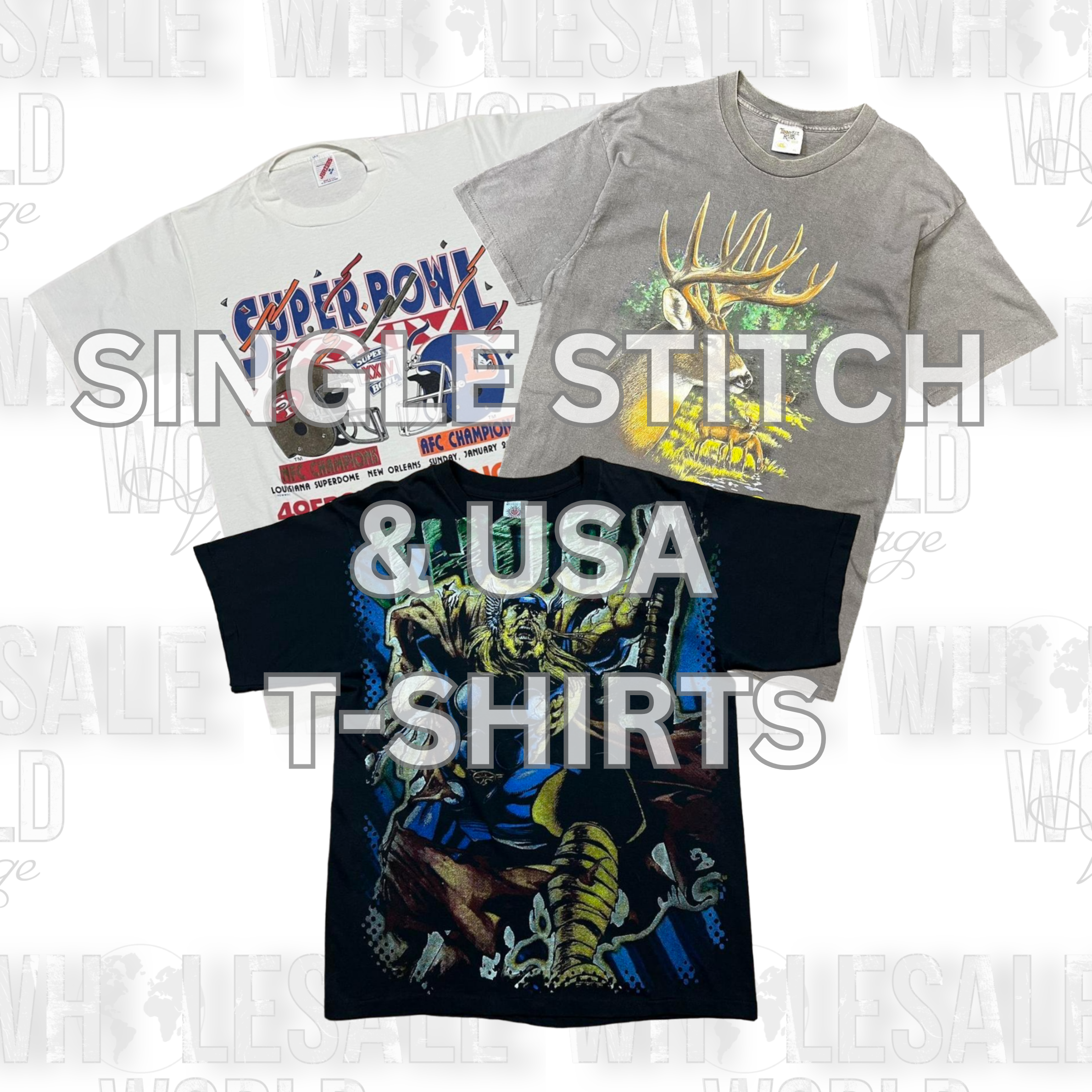 SINGLE STITCH & USA T-SHIRTS - GRADE A