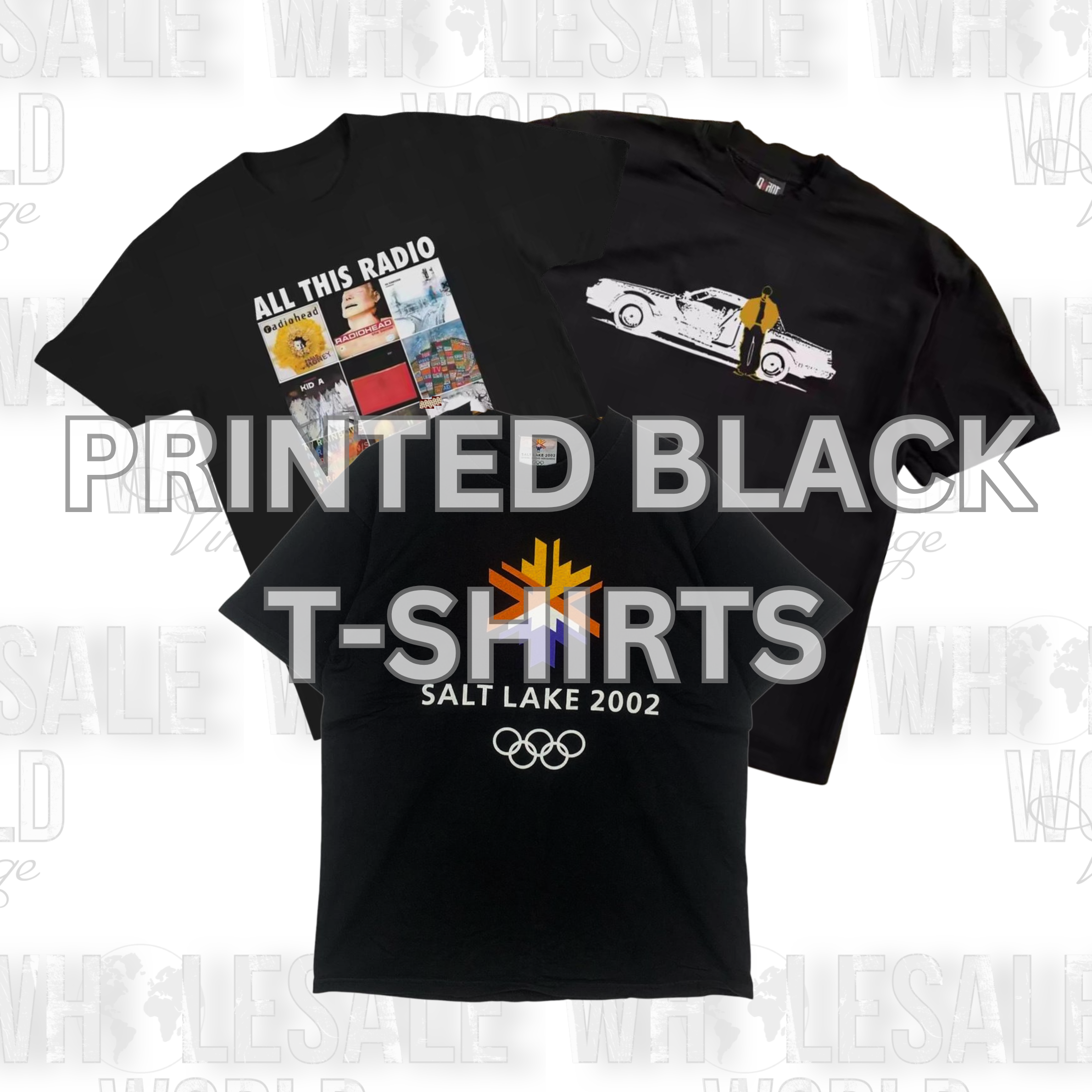 T-SHIRT NERE STAMPATE - GRADO A
