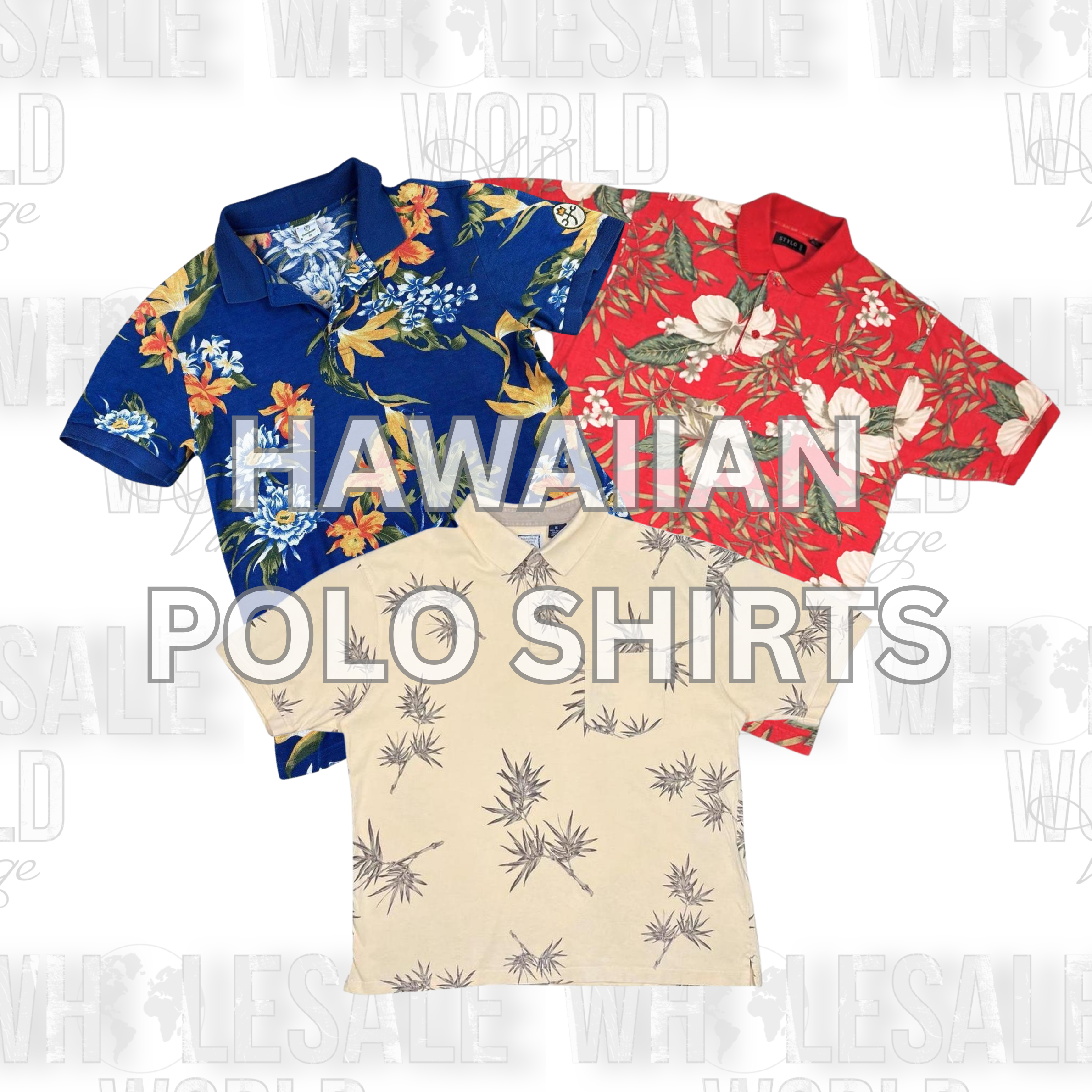 T-SHIRTS POLO HAWAÏENS - GRADE A
