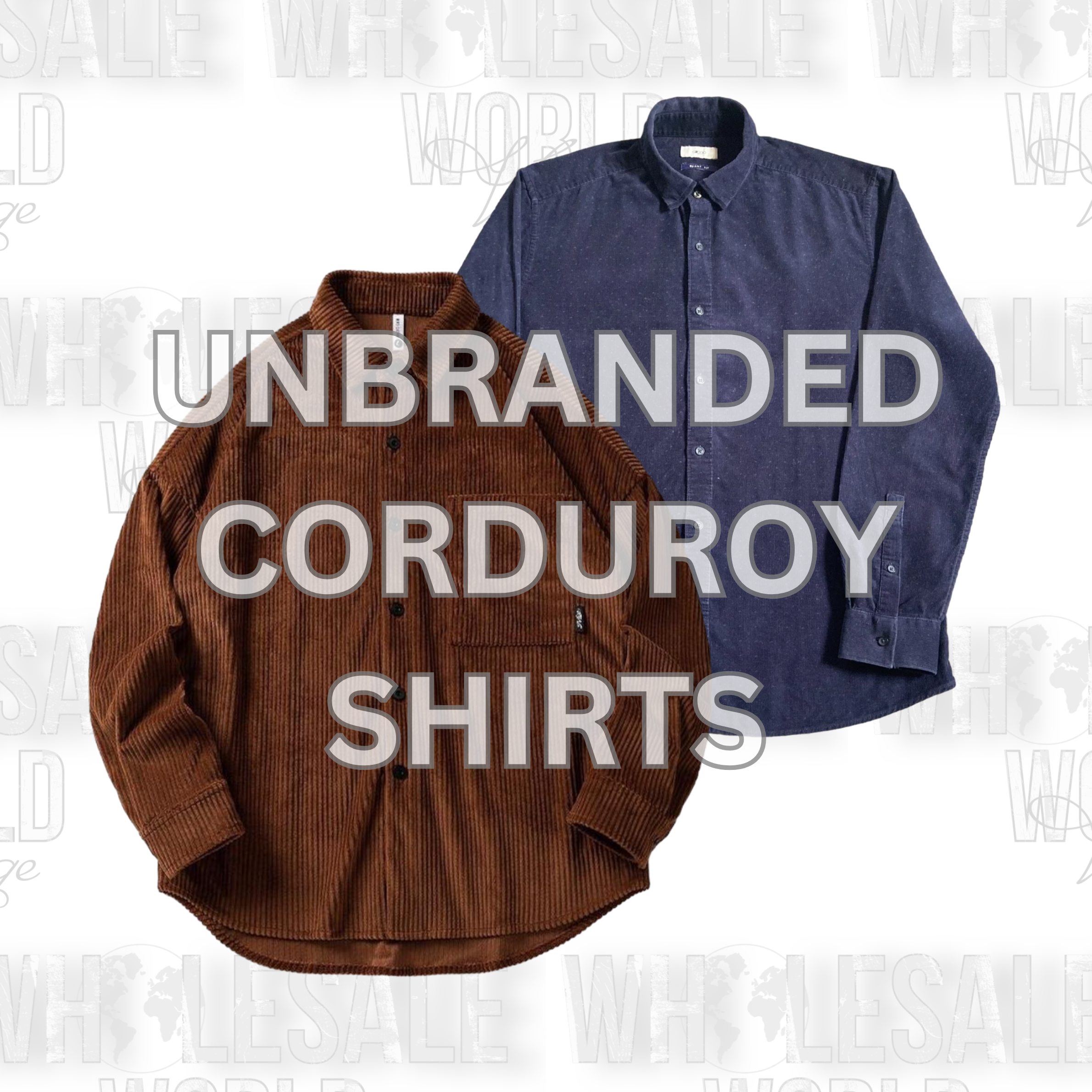 CHEMISES EN CORDUROY NON MARQUÉES - GRADE A