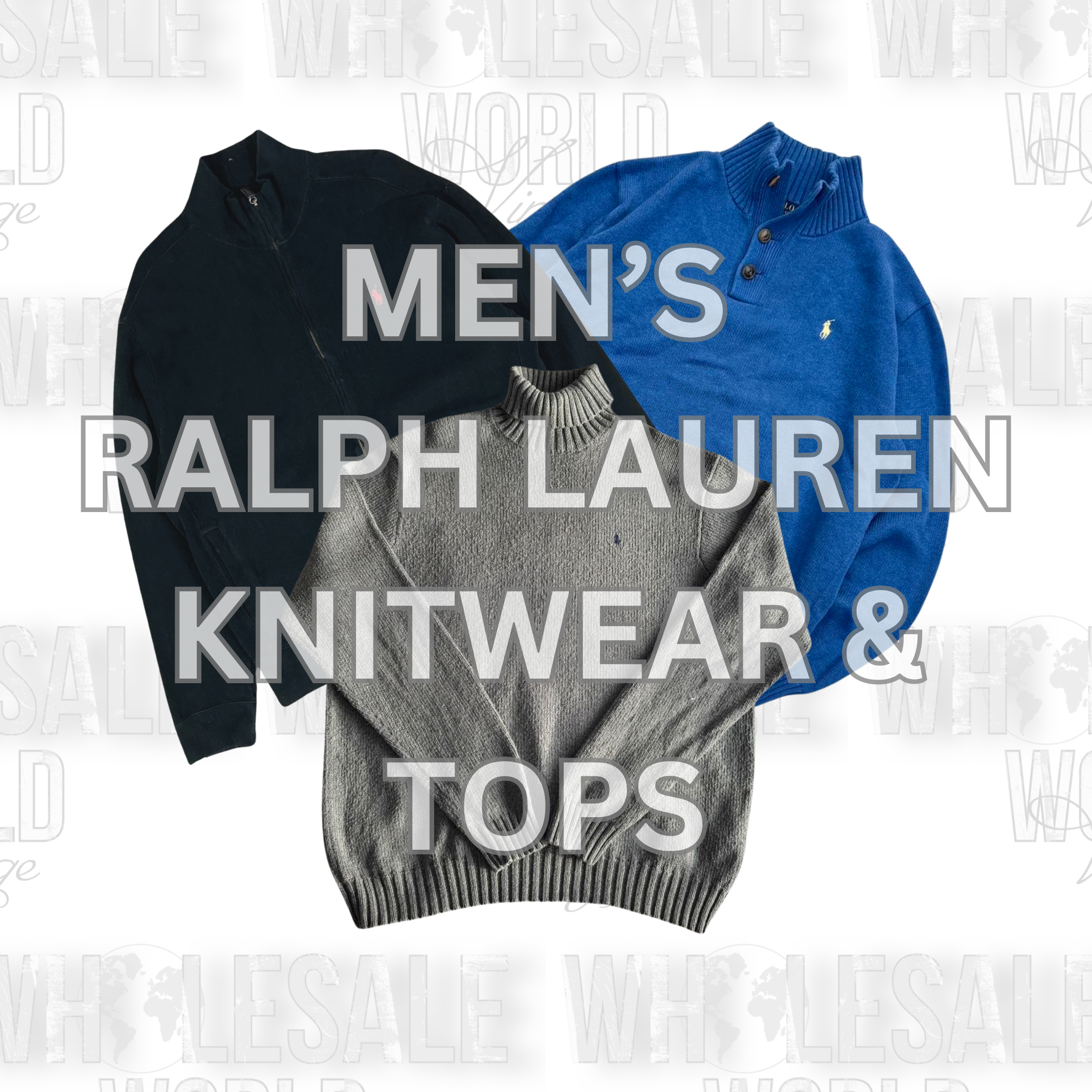 MEN'S RALPH LAUREN KNITWEAR & TOPS - GRADE A