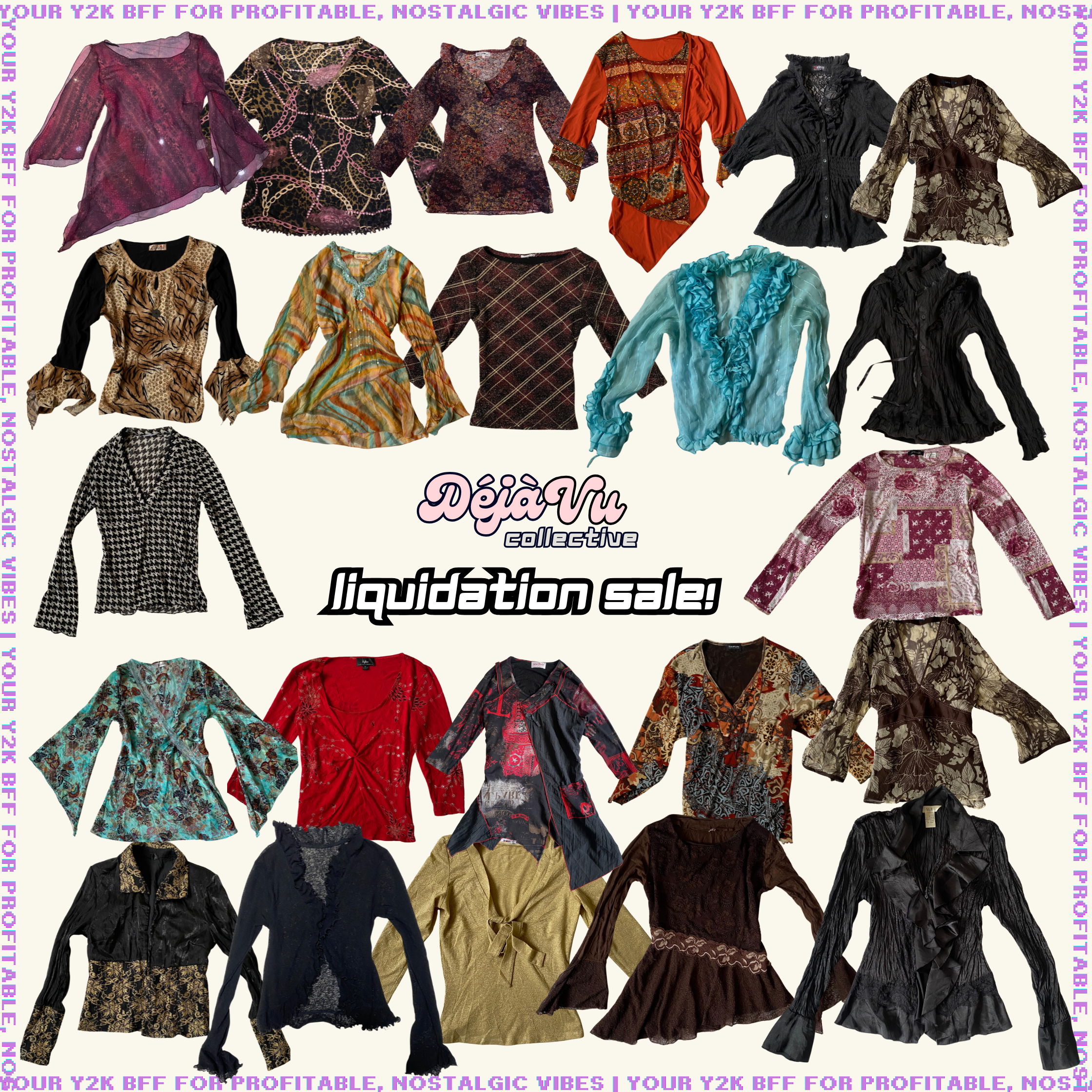 Tops de Manga Longa Y2K (liquidação DVC #2)
