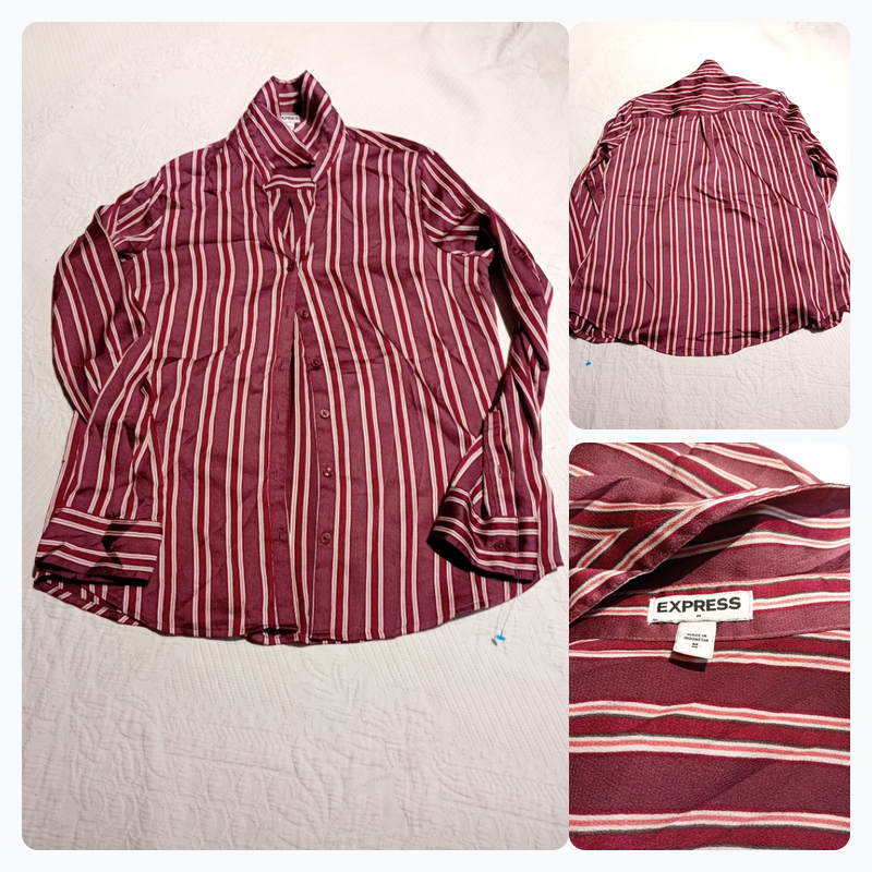 Express Striped Button-Up Shirt