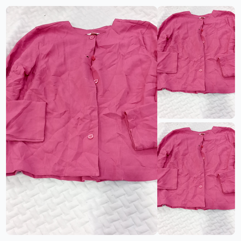 Christopher & Banks Pink Textured Button-Front Blo..