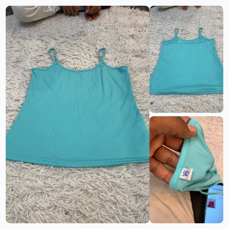 Aqua turquoise spaghetti-strap camisole - Size S