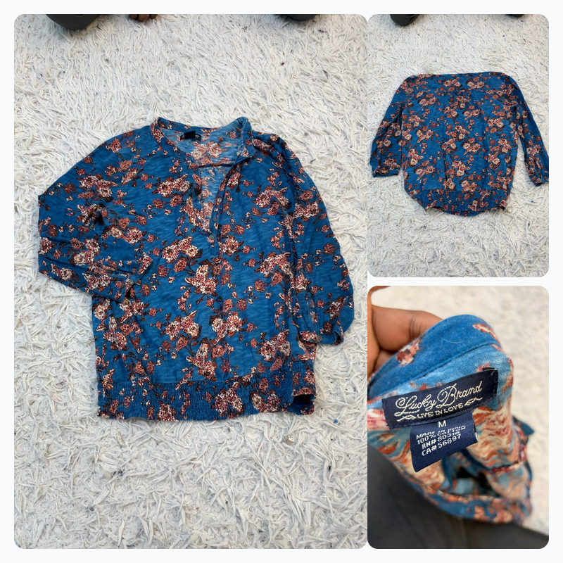 Lucky Brand Floral Print Top