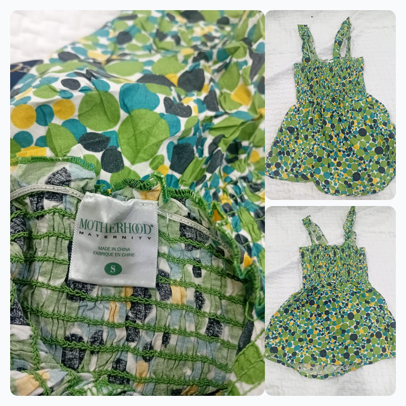 Vestido de verano mini arrugado de maternidad Moth..