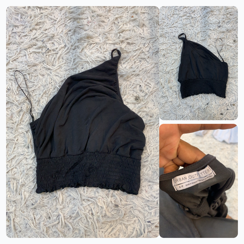 Urban Outfitters Black One-Shoulder Top