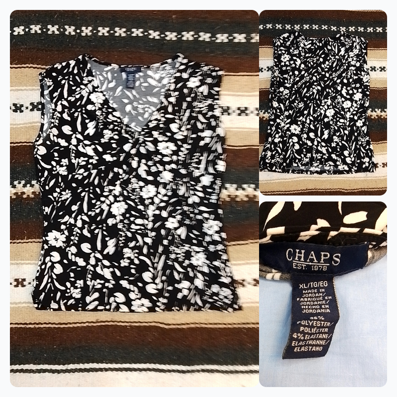 Chaps Floral Print Sleeveless Top