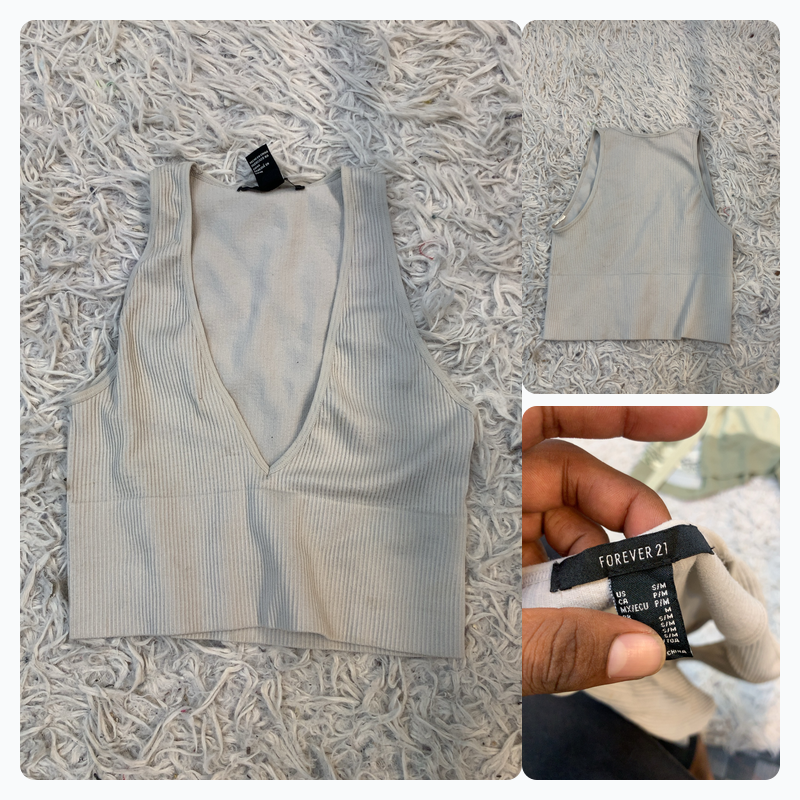 Forever 21 Ribbed V-Neck Tank Top