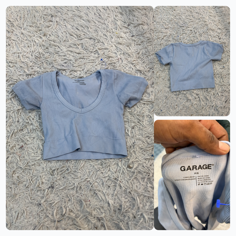 Garage Ribbed Cropped T-shirt