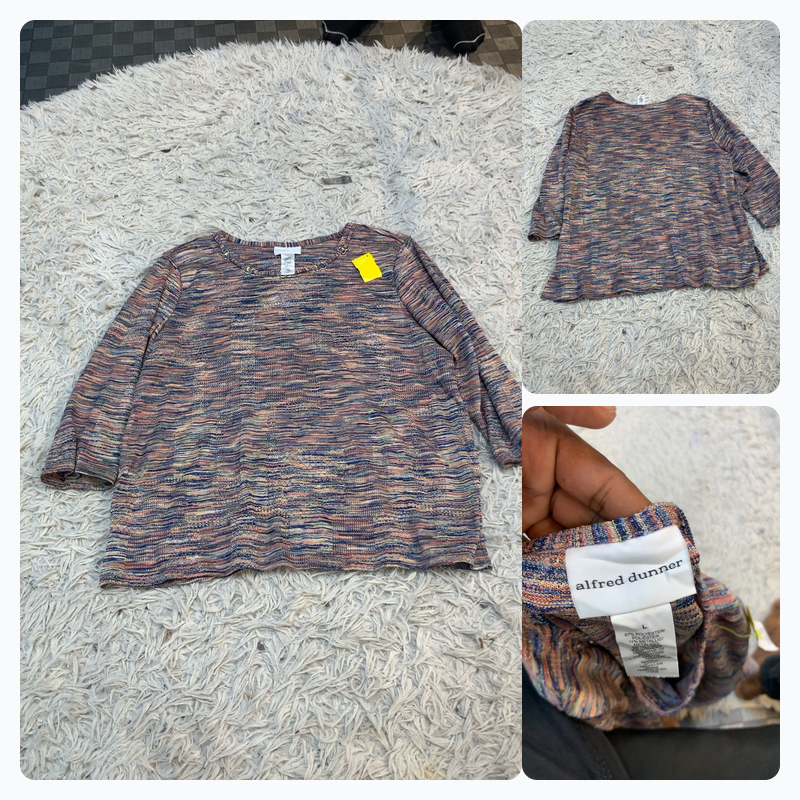 Alfred Dunner Multicolor Knit Sweater
