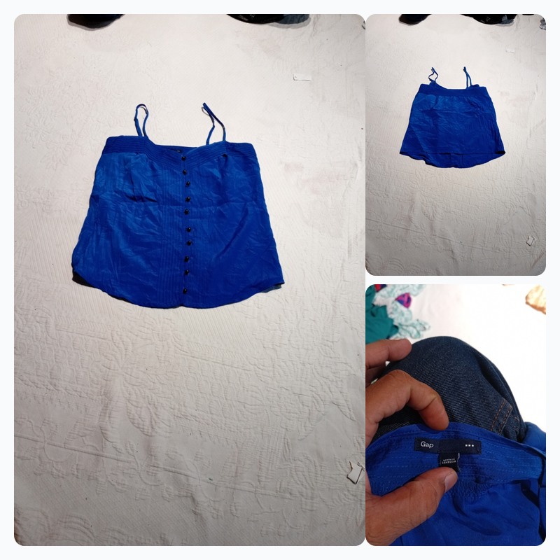 Gap Blue Button-Down Cami Top