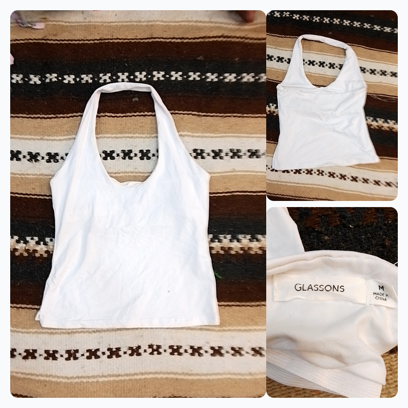White Halter Top