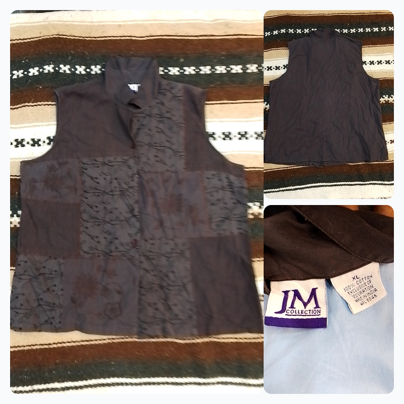 JM Collection Patchwork Vest
